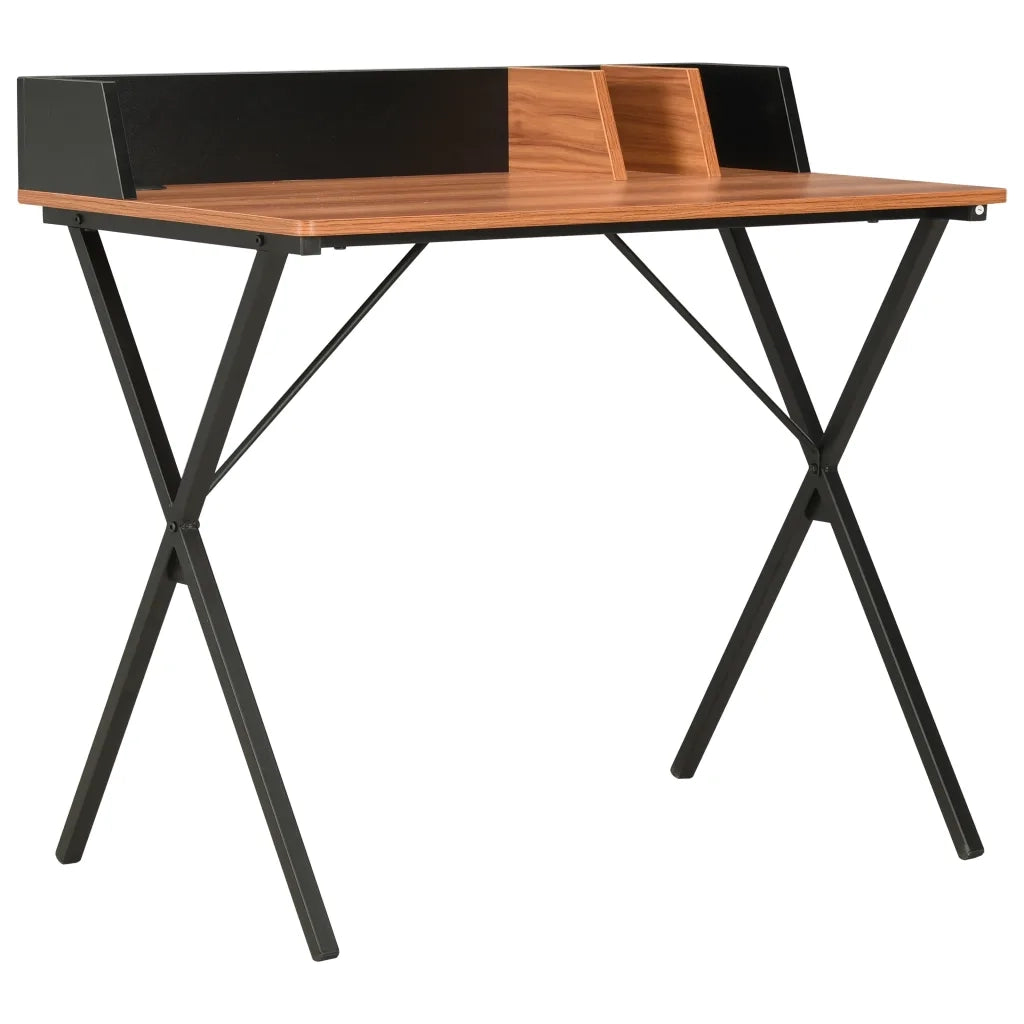 Scrivania Nera e Marrone 80x50x84 cm cod mxl 69184