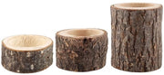 Candelaio in legno - a tre bracci - candelabri a olio senza fiamma - candelaio in piedi - decorativo - ornamento - di alta qualità - supporto per candele