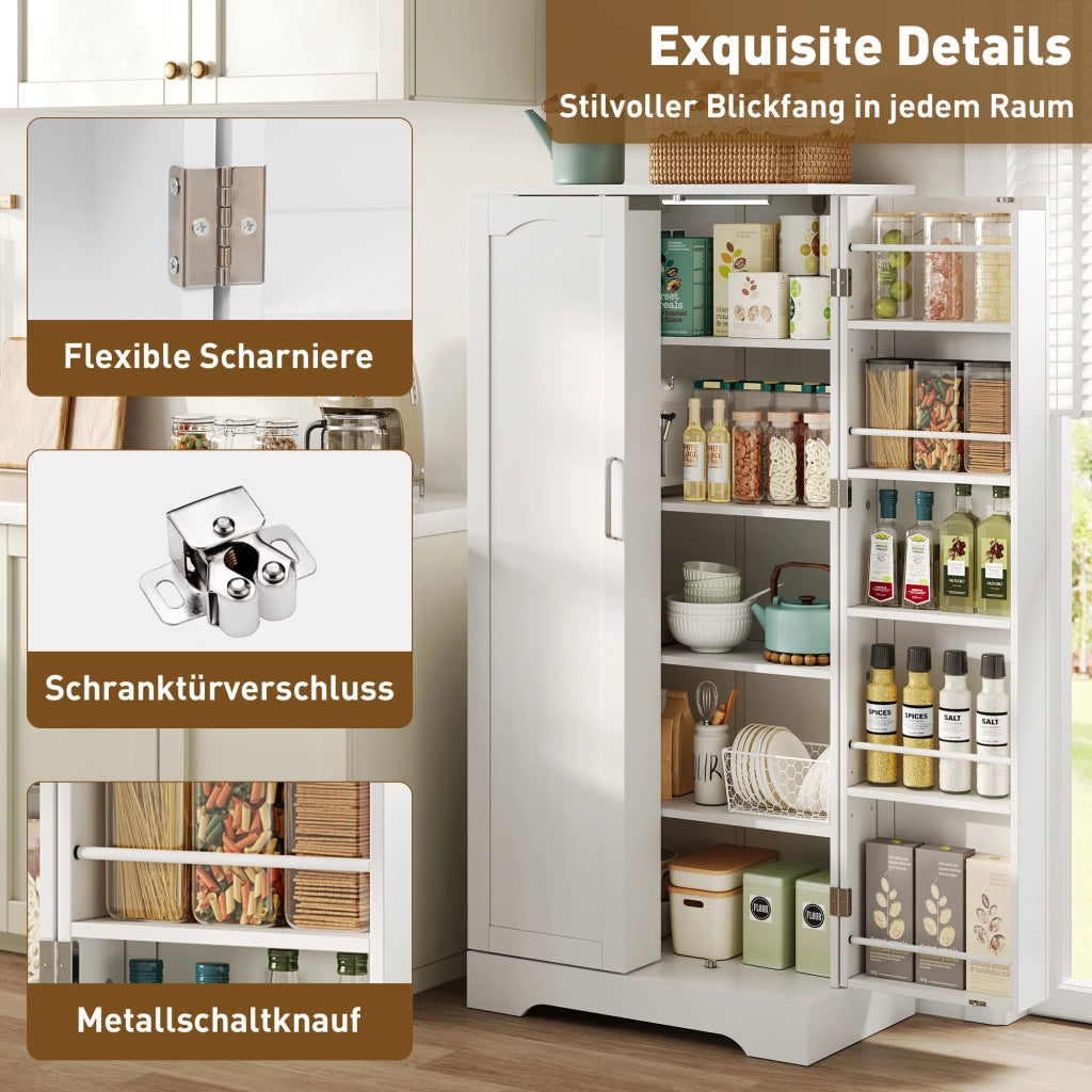 ARMADIO CUCINA 60 x 35 x 128 cm Bianco MDF con luce LED sensor