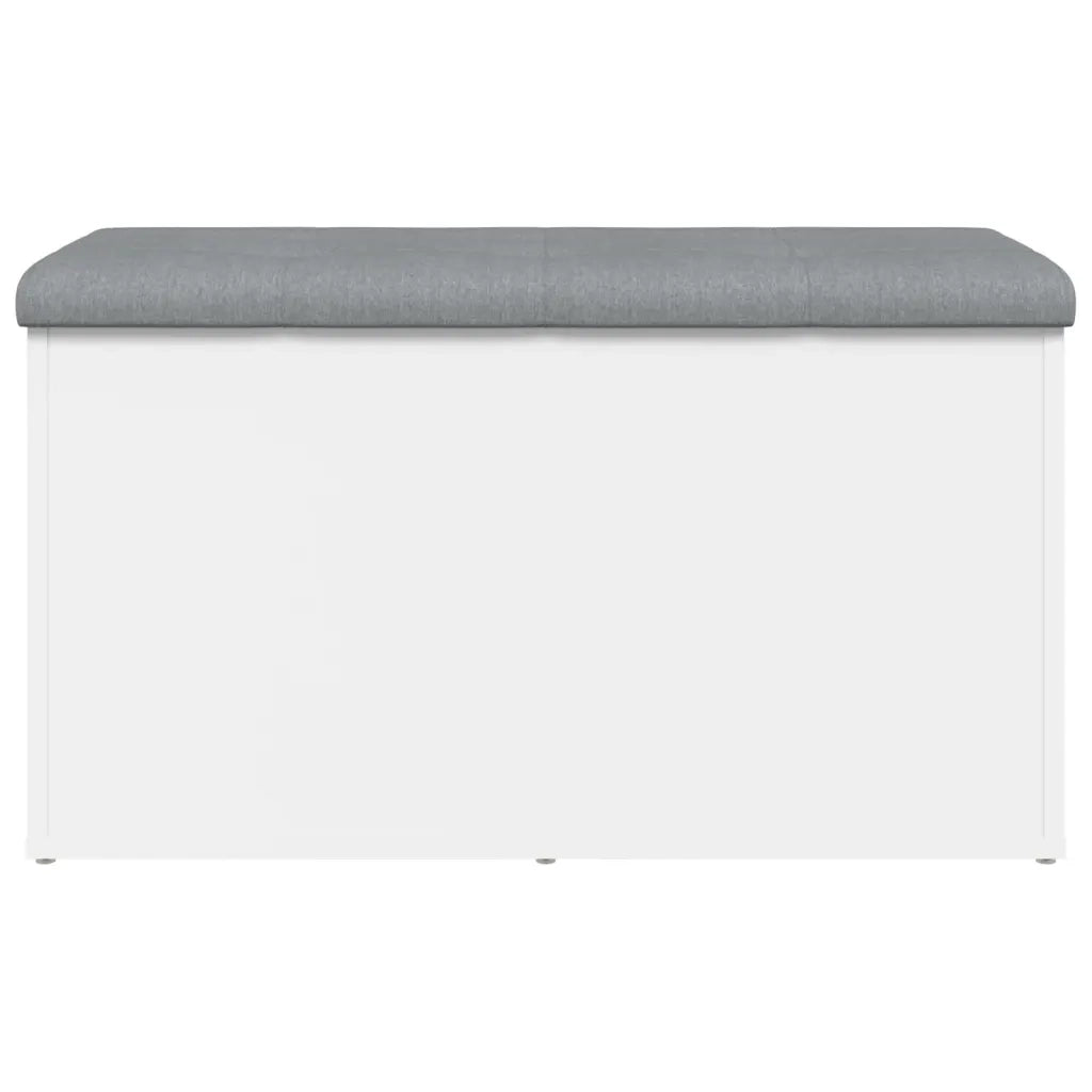 Panca contenitore bianca 82x42x45 cm in legno ingegnerizzato