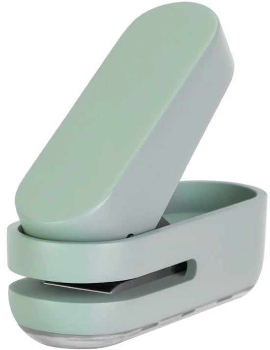 Mini perforatrice con piccoli fori, verde, capacità per 10 fogli, perforatrice singola per uso in ufficio o come regalo per studenti (verde)