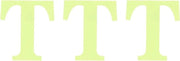 Alfabeto luminoso - Lettera "T" - Decorazione per pareti e soffitti - Sticker per soffitto - Decorazione per pareti - Decorazione per ambienti - 3 pezzi - 5 cm