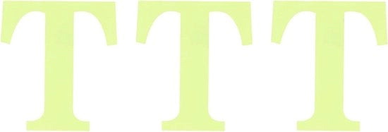 Alfabeto luminoso - Lettera "T" - Decorazione per pareti e soffitti - Sticker per soffitto - Decorazione per pareti - Decorazione per ambienti - 3 pezzi - 5 cm