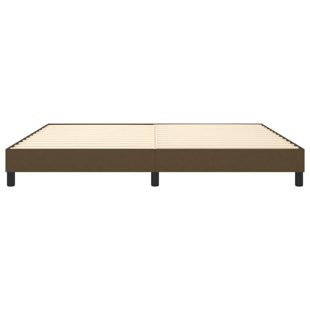 Struttura Letto a Rete a Molle Marrone Scuro 200x200 cm in Tessuto 3120543