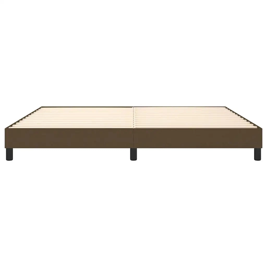 Struttura Letto a Rete a Molle Marrone Scuro 200x200 cm Tessuto 3120543