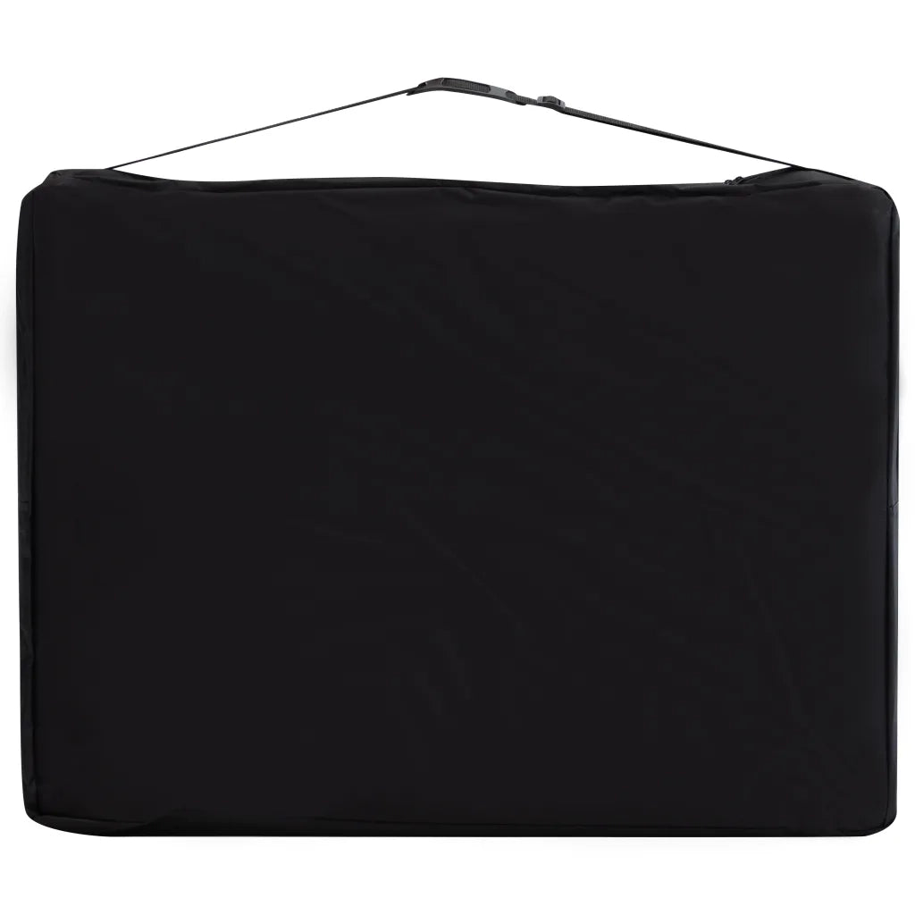 Lettino Massaggio Pieghevole 4 Zone in Alluminio Nero e Rosa 110248