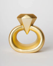 Super Ring Diamond Gold  Anello Decorativo in Ceramica Oro