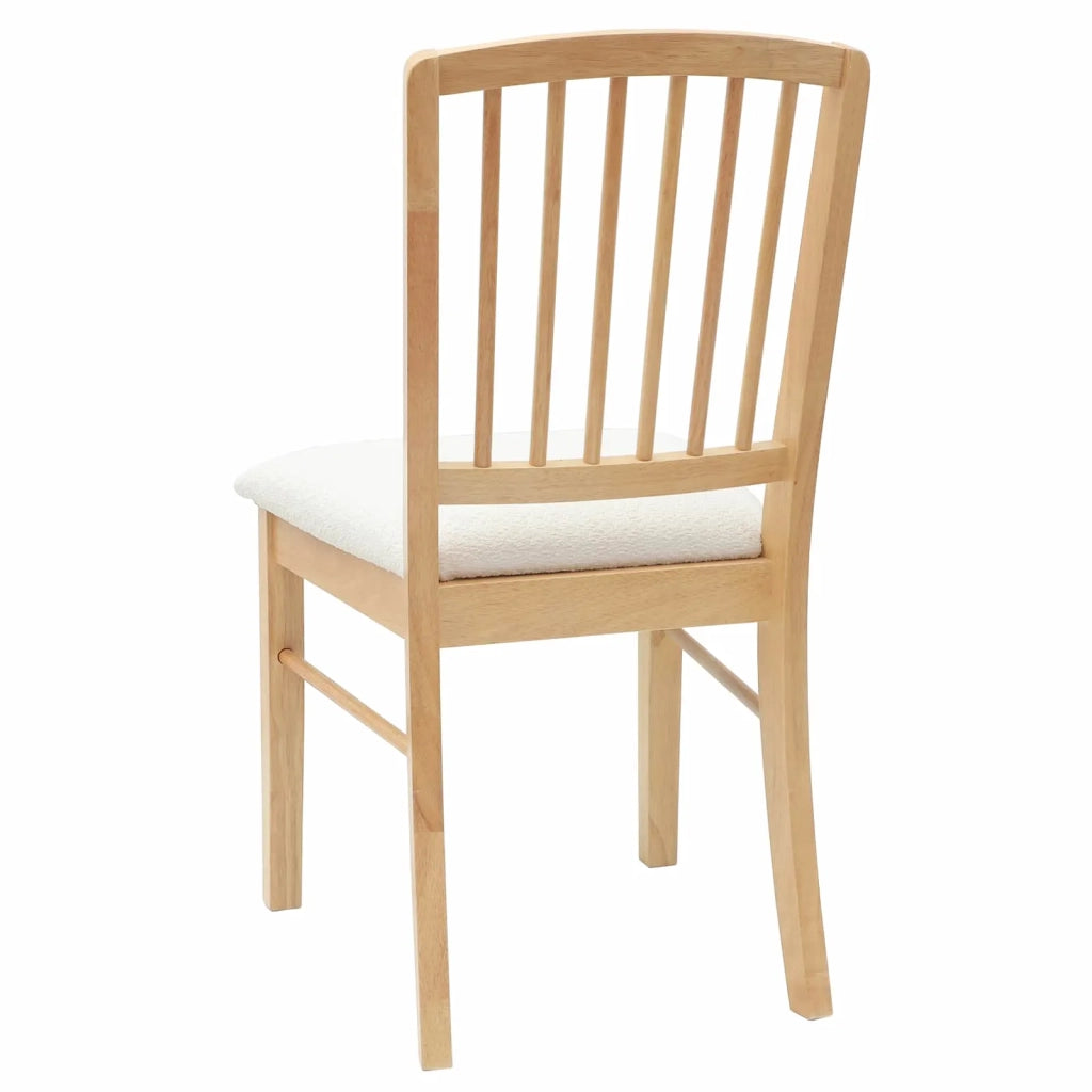 Sedie da pranzo 2 pcs Naturale 50 x 52,5 x 91 cm