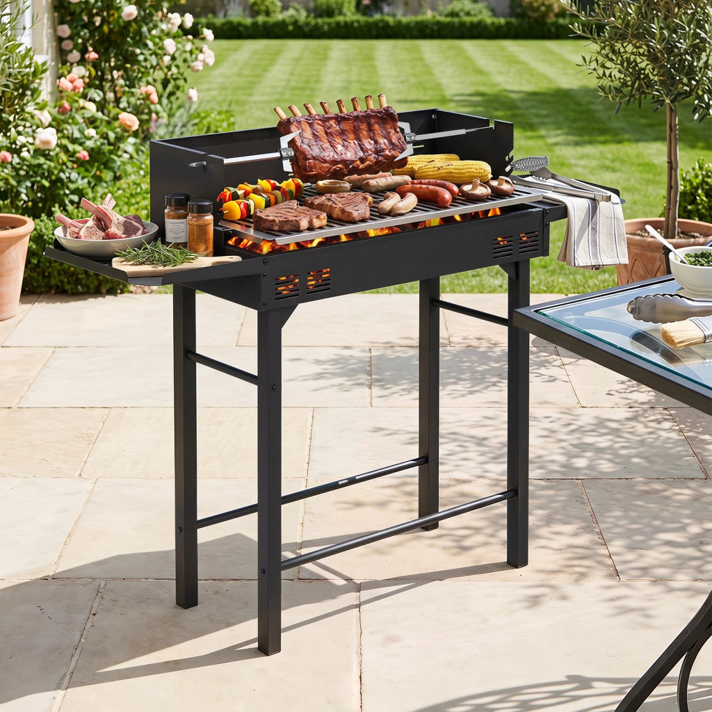 Barbecue a carbonella da esterno in metallo portatile