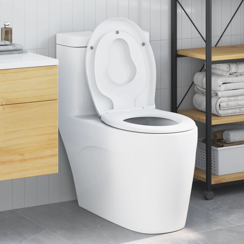 Toilette per famiglie  con seggiolino per bambini rilascio rapido in Duroplast