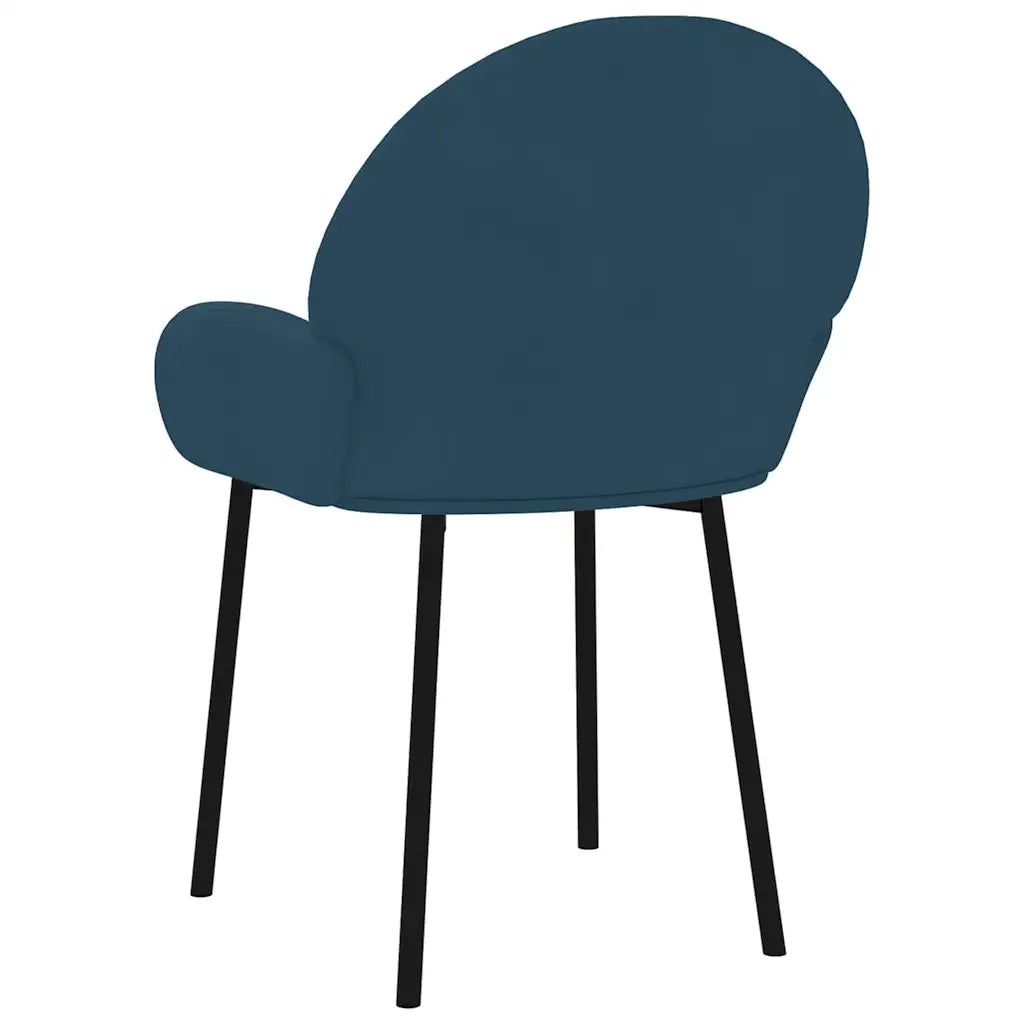 Sedie da Pranzo 2 pz Blu in Velluto cod mxl 10156