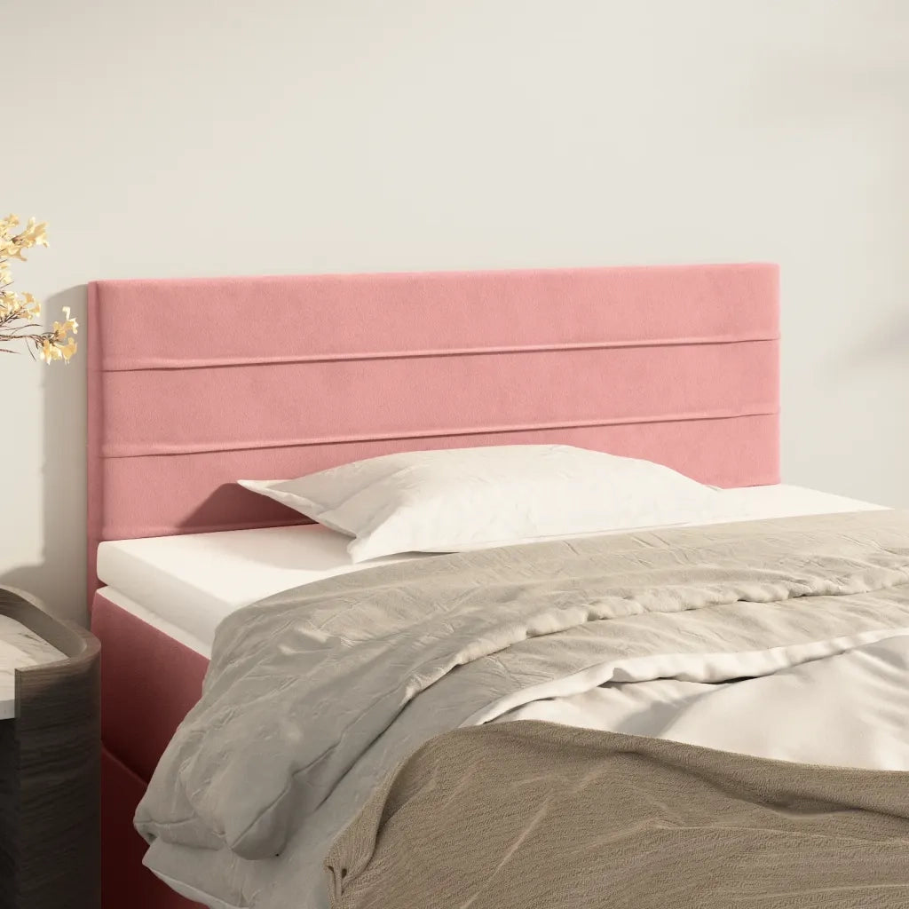 Testiera-Testata-Testiera Decorativa Rosa 90x5x78/88 cm in Tessuto 899091