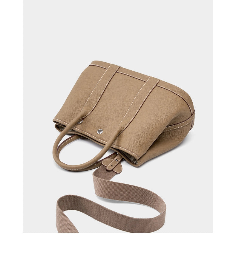 Borsa tote da donna in vera pelle, colore bronzo.