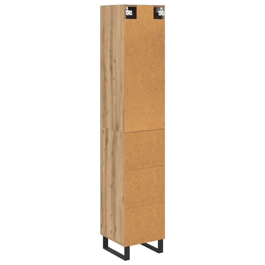 Credenza con cassetto Rovere artigianale 34,5 x 34 x 180 cm