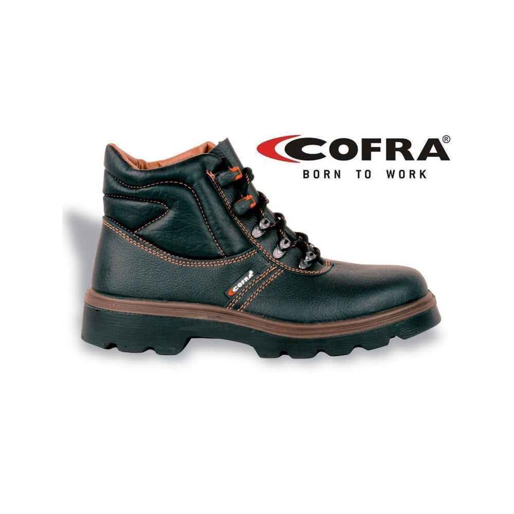 Trade Shop - Scarpe Da Lavoro Polacco Pelle Nero/daino Sint./lamina Apt Cofra New Paride -    45