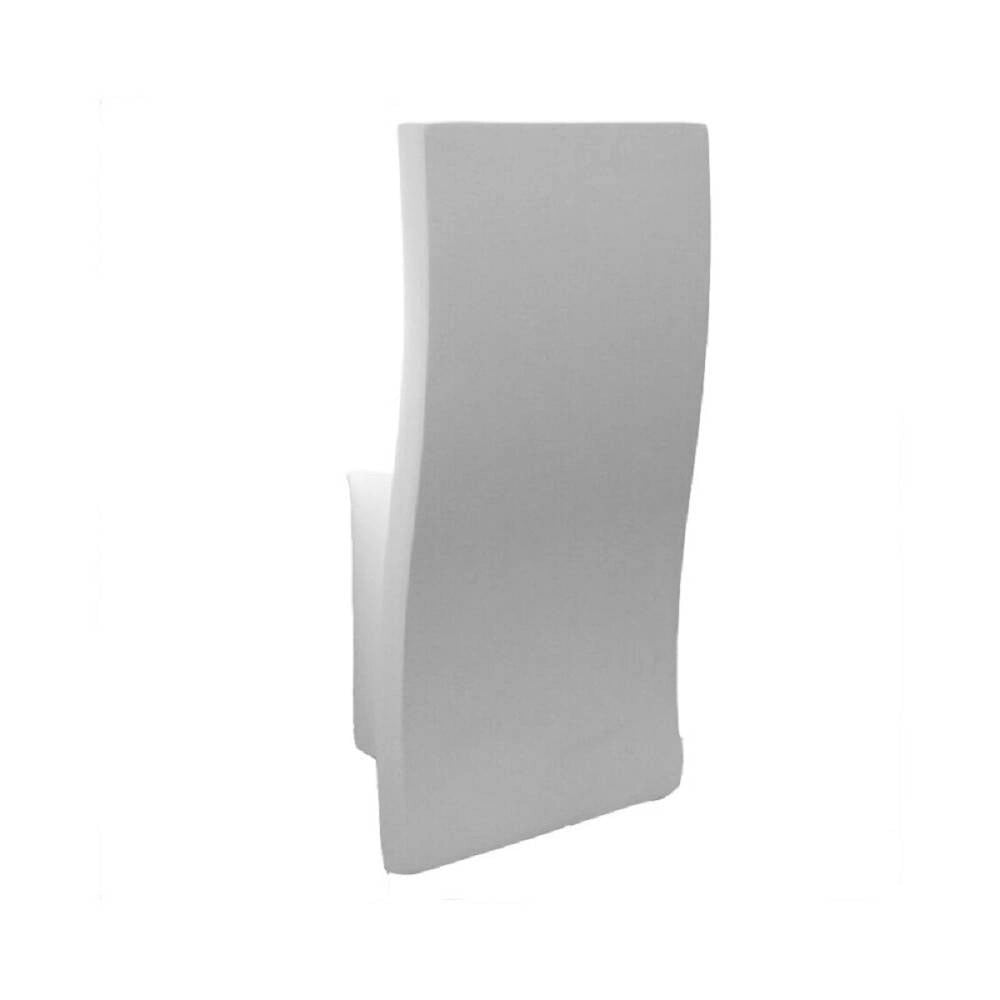 Trade Shop - Applique In Gesso Rettangolare Ondulato Da Parete Verniciabile Attacco E14 Gs-e86 -