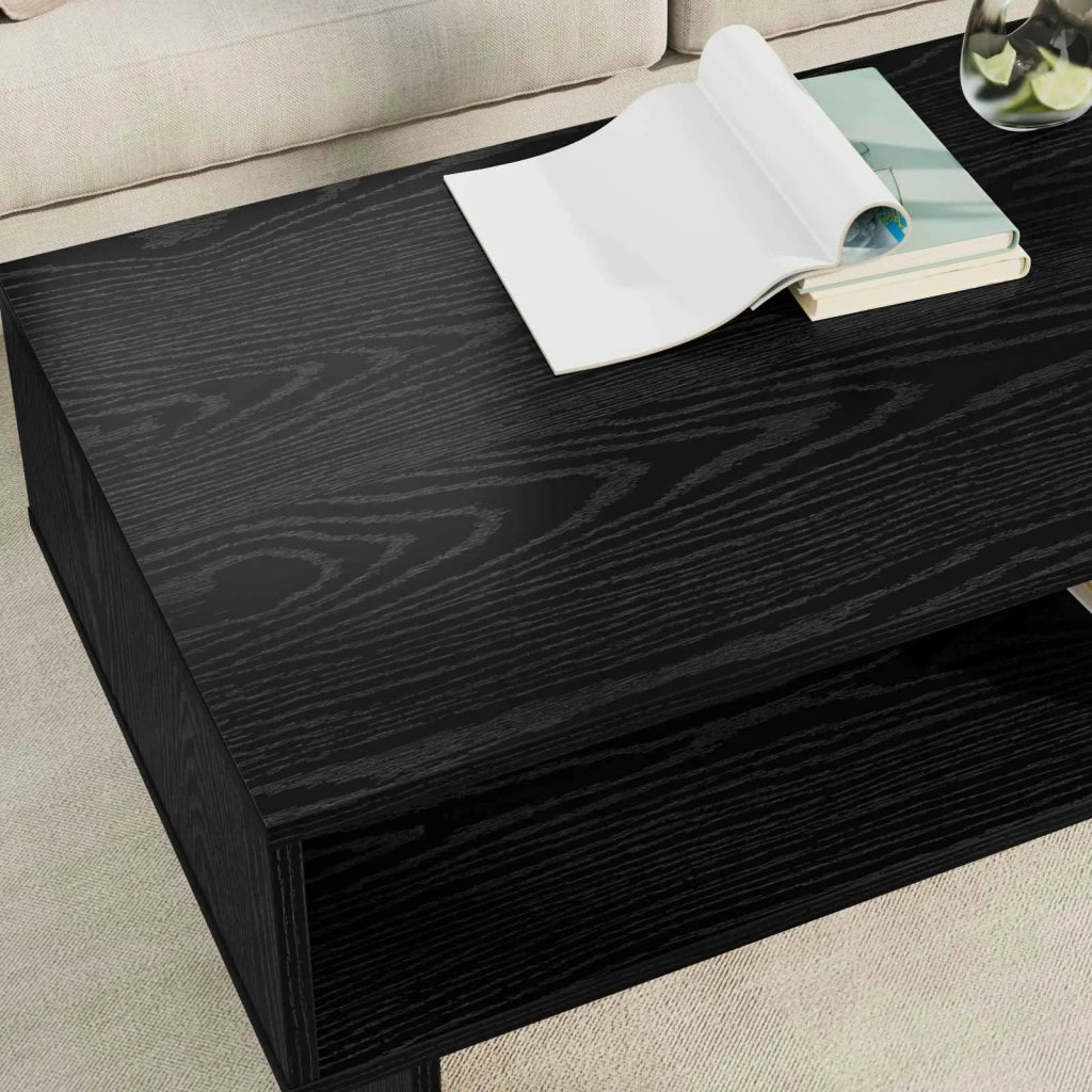 Tavolino da salotto Rovere Nero 100 x 46 x 35 cm