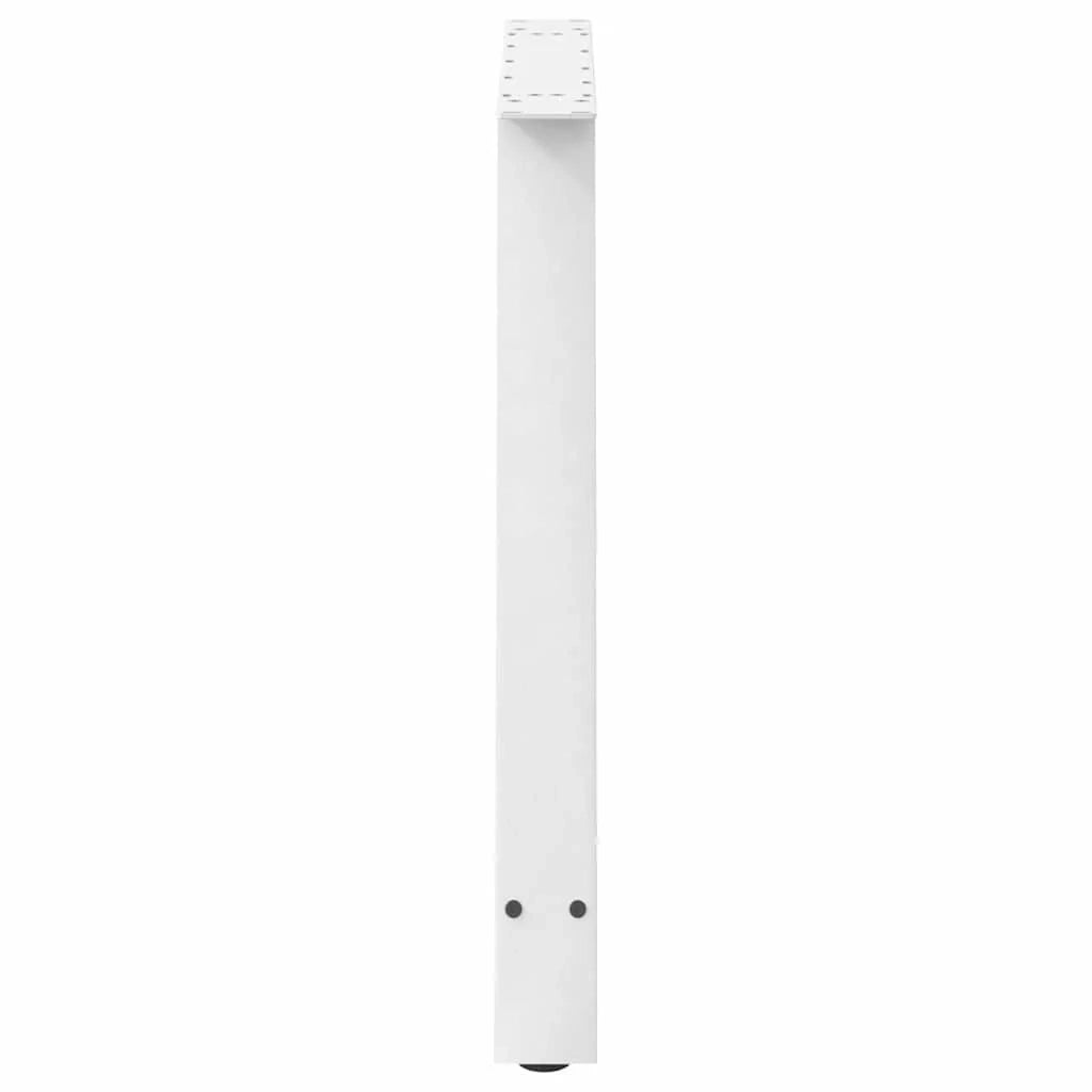 Set di 2 gambe robuste per tavolo da pranzo a forma di A 100 x 72 cm con moderna regolazione dell'altezza acciaio bianco 02_0057141