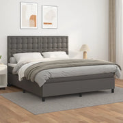Giroletto a Molle con Materasso Grgio 180x200 cm in Similpellecod mxl 99779