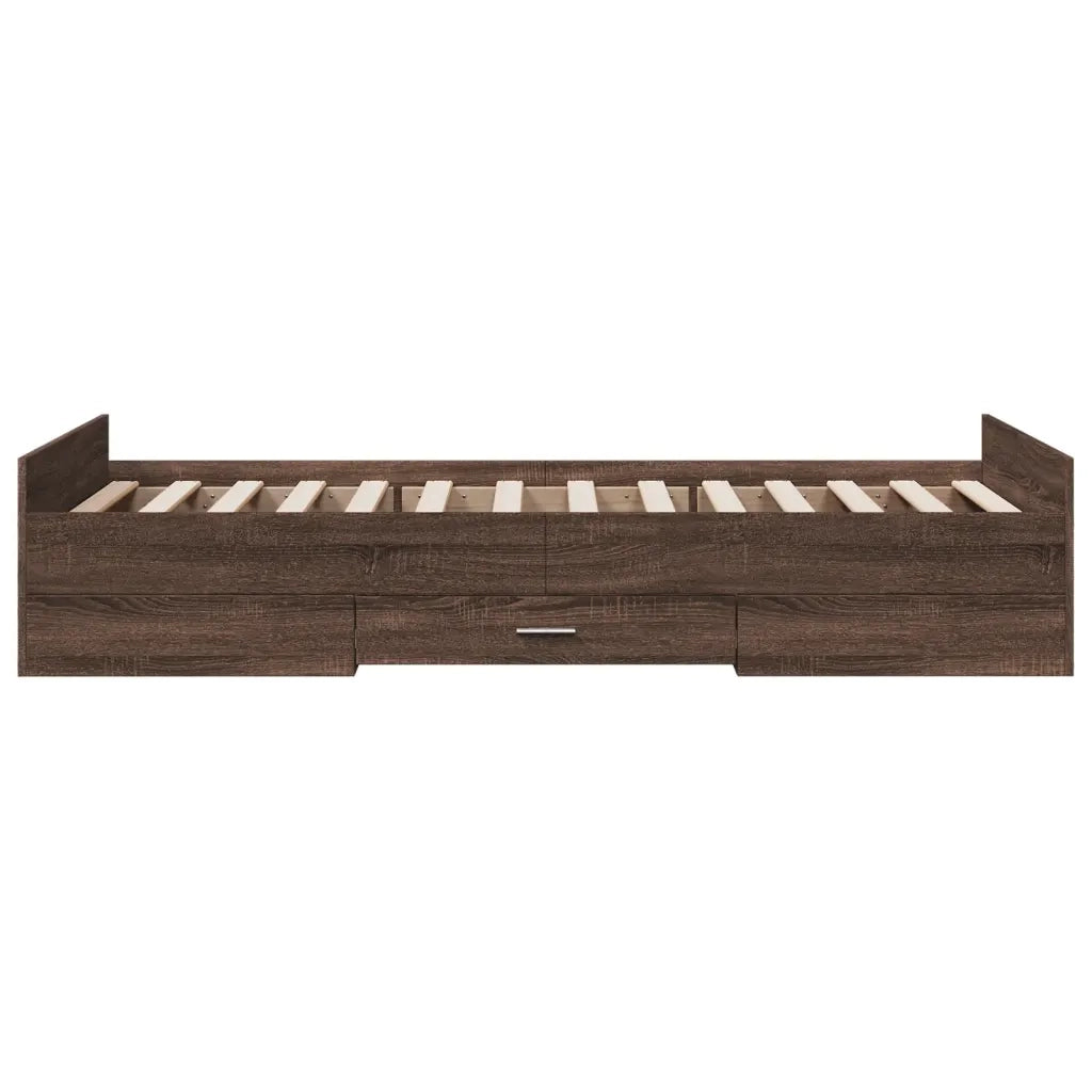 Giroletto Cassetti Rovere Marrone 75x190 cm Legno Multistrato 3280355