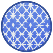 Tappeto da Esterno ARAKIL Blu e Bianco ?160 cm in PP CFW9624395