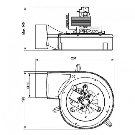 ASPIRATORE FUMI FANDIS D.150 Con COCLEA