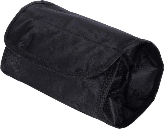 Tas Cosmetica Opvougbile - Nero - Accessori di Viaggio - Materiale Polyester, 25 x 13 cm, Ideale per il Viaggio.