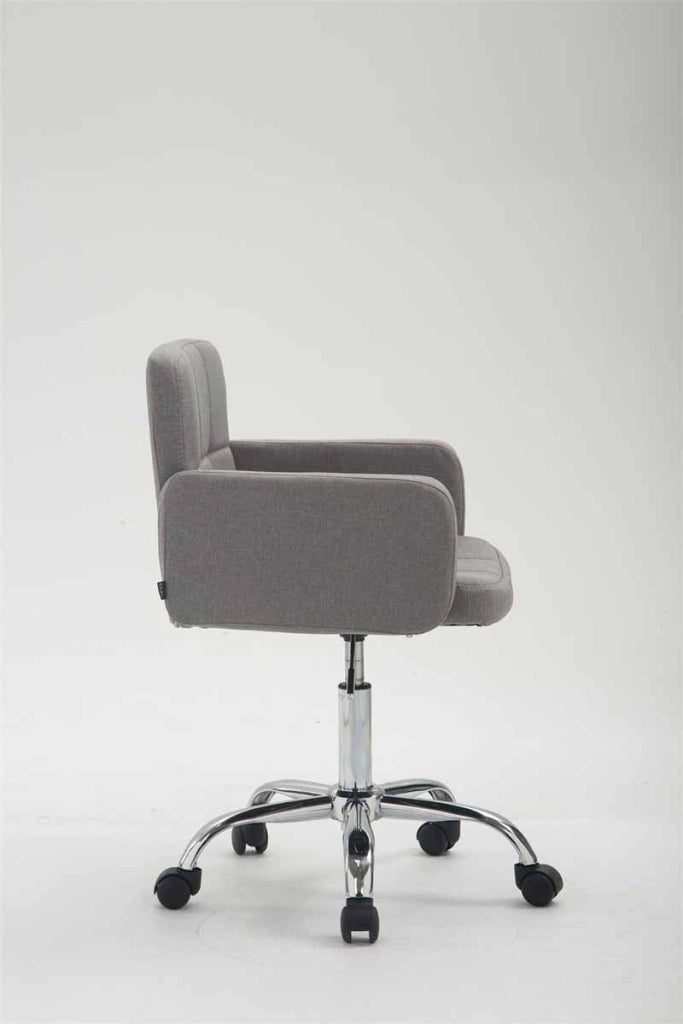 Sgabello Los Angeles in tessuto grigio