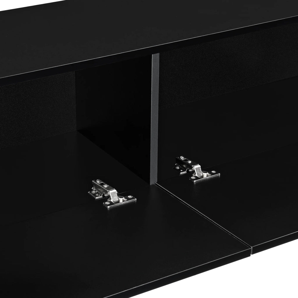 Mensola di design porta tv con 2 cassetti 140 cm nero lucido 03_0005192