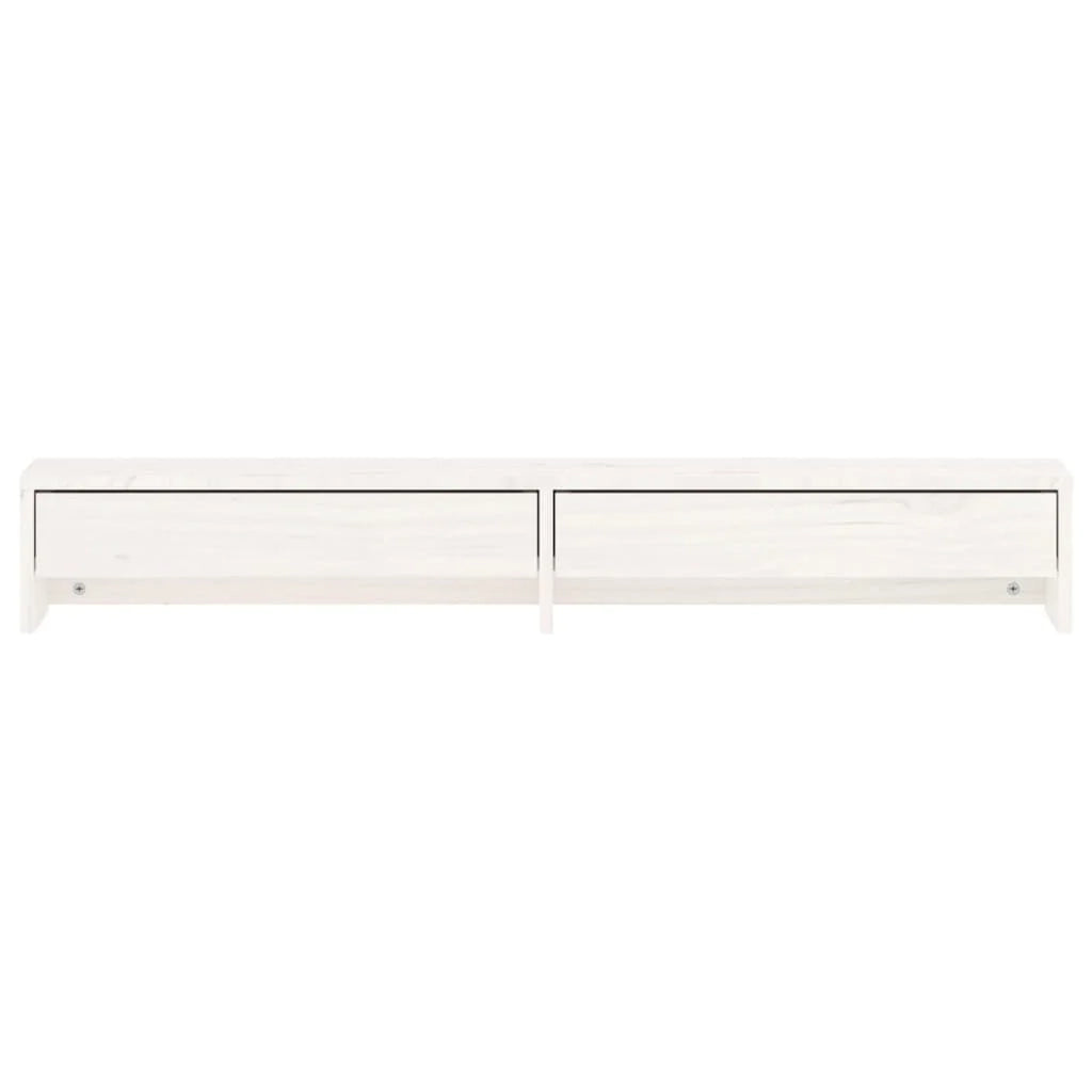 Supporto per monitor bianco 100 x 27 x 15 cm in legno massello di pino 02_0021218