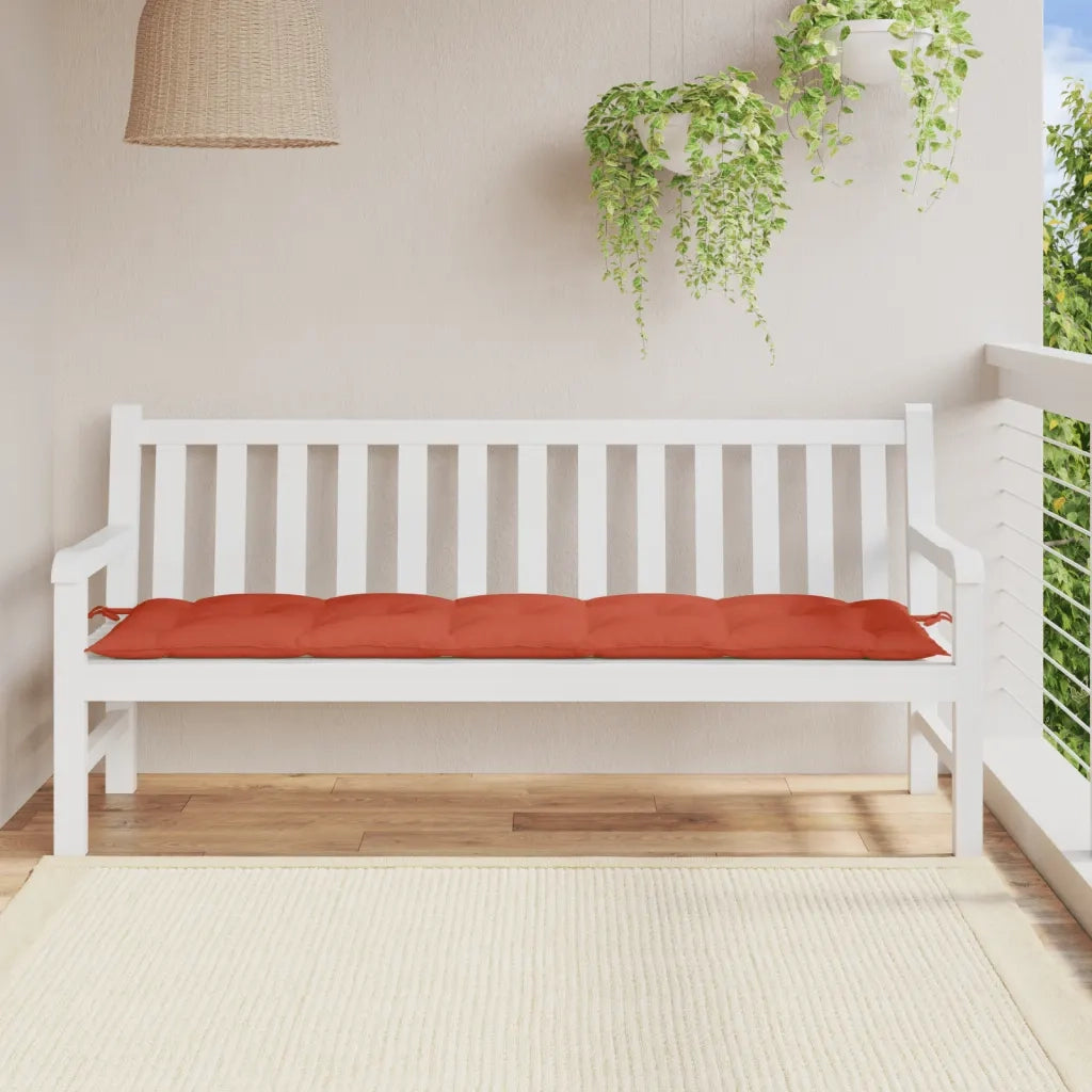 Cuscino Panca da Giardino-Cuscini per panchina da esterno Rosso M¨¦lange 180x50x7 cm in Tessuto