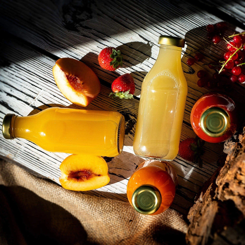 Bottiglia in vetro KADAX da 330 ml, bottiglie per vino, liquori, distillati clandestini, tappi Kubuś (10 pezzi).