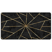 Tappeto del soggiorno | Tappeto Lavabile Nero e Oro 80x150 cm