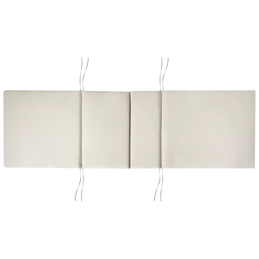 Lettino Prendisole Regolabile con Ruote Legno Acacia e Cuscino tortora resistente agli agenti atmosferici reclinabile con ruote