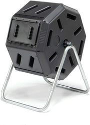Compostatore Rotativo per Giardino e Rifiuti di Cucina in Materiale 100% Riciclato - Nero (83L)