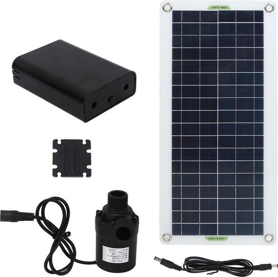 Impianto di Pompaggio Solare da 30W con Silicio a Cristalli Poliatomici 800L/ora - Set per RV e Camping.