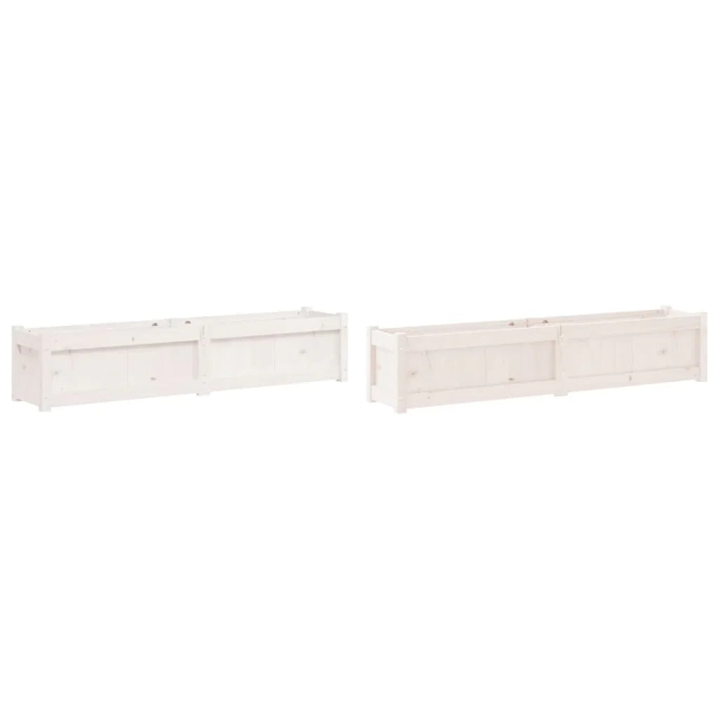 Fioriera aiuola rialzata fioriera aiuola giardino terrazza set da 2 legno massello di pino bianco 02_0039041