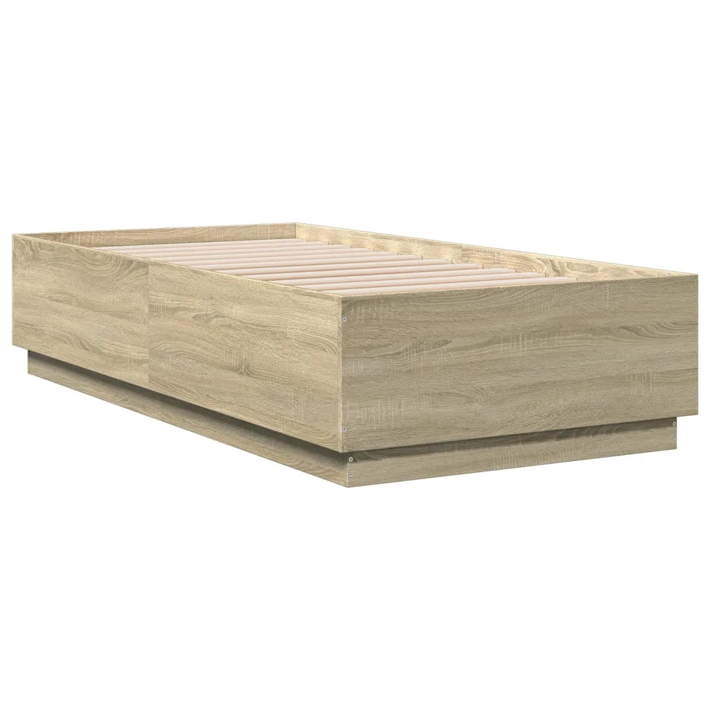 Giroletto-Struttura Letto Rovere Sonoma 90x190 cm in Legno Multistrato 616924