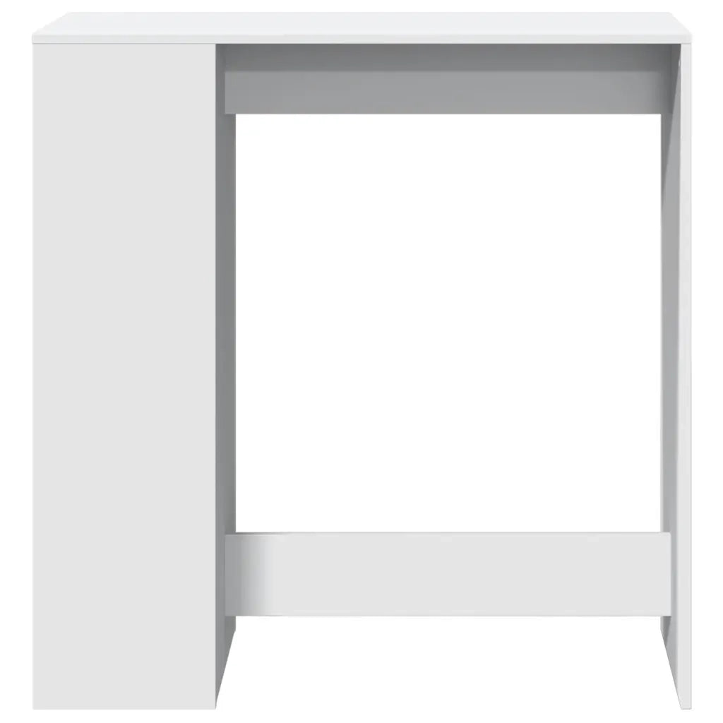 Tavolo Bar con Rastrelliera Bianco 101x40x103,5 cm Multistrato