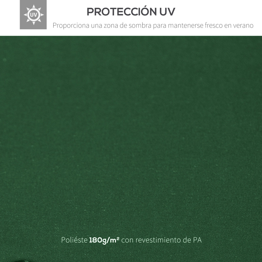 Telo di ricambio per gazebo 3x3 m ¨C zephmum ¨C verde, doppio strato, 8 fori di drenaggio