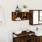 vidaXL Armadietto Bagno Rovere Fumo 60x25x30 cm in Legno Multistrato