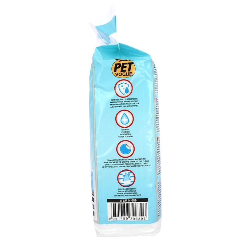 PET VOGUE TAPPETINI ASSORBENTI ANIMALI DOMESTICI IMPERMEABILI, RESISTENTI, IGIENICI, SUPER ASSORBENTI, ADESIVI 10PZ 60X60CM