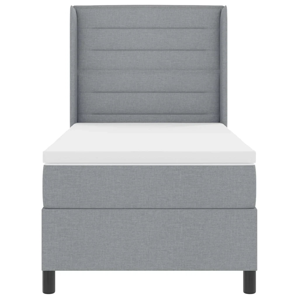 Letto a Sorgente LED Grigio chiaro 90 x 190 cm Tessuto 3343413