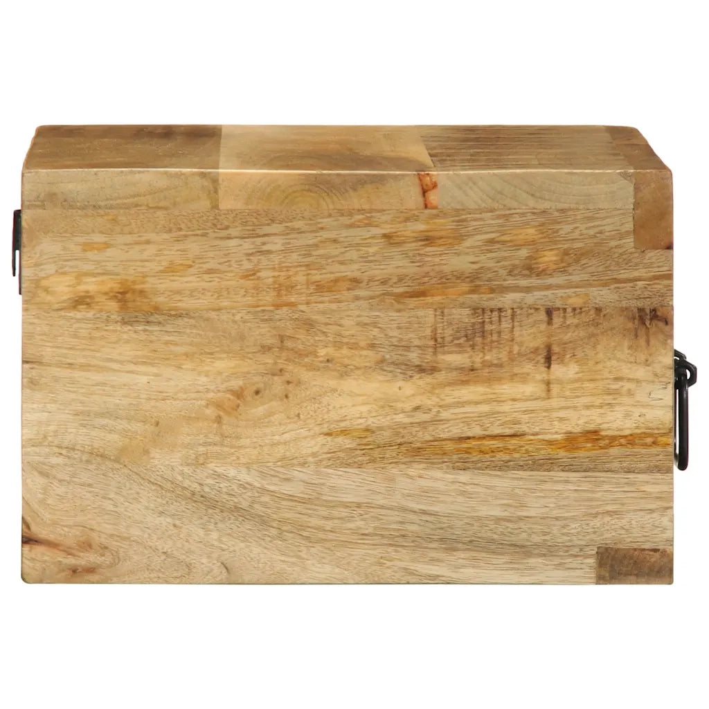 vidaXL Comodini da Parete 2pz in Legno Grezzo Massello di Mango