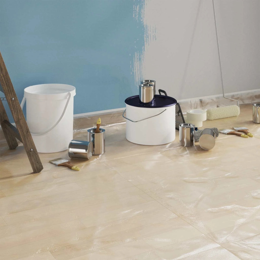 Telo per Polvere con Nastro Adesivo 6 pz 110 x 3300 cm HDPE CFW8177340