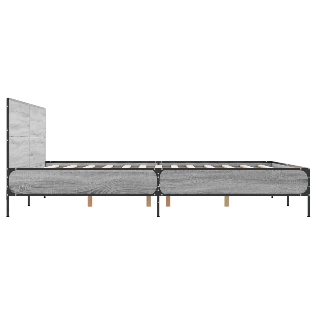 Giroletto Grigio Sonoma 135x190 cm in Legno Multistrato Metallo 3280030