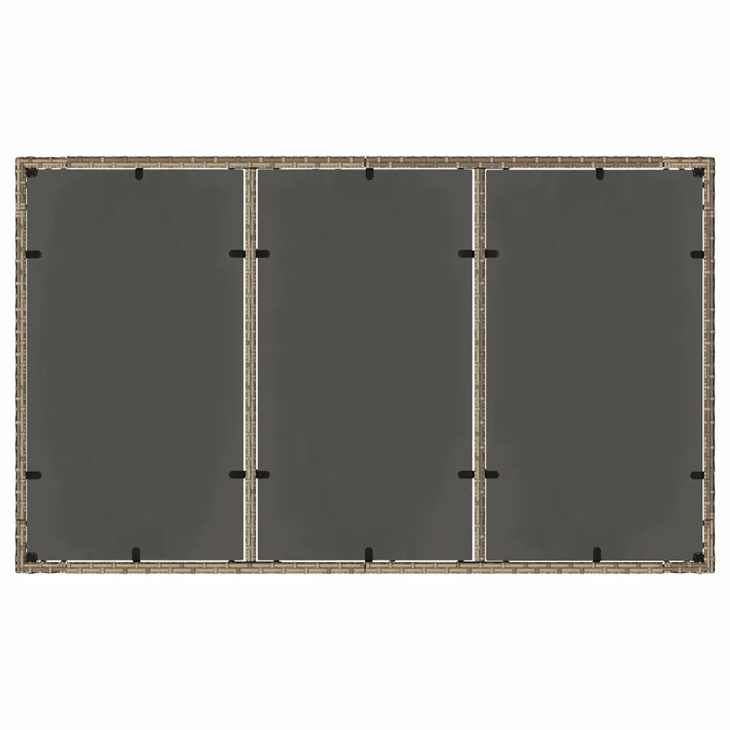 Set da Pranzo per Giardino 7 pcs Grigio polyrattan 3334874