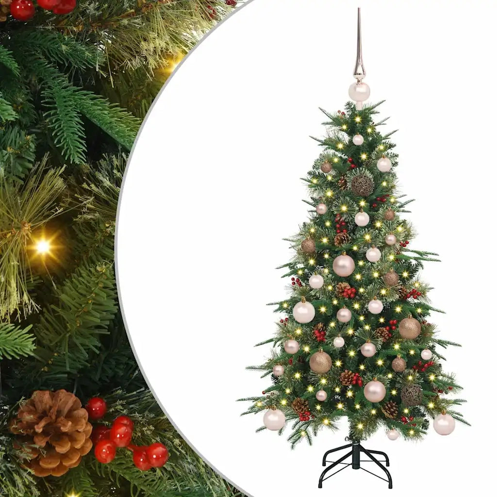 Albero di Natale | Decorazioni natalizie Artificiale con Rami Pieghevoli Verde 120 cm