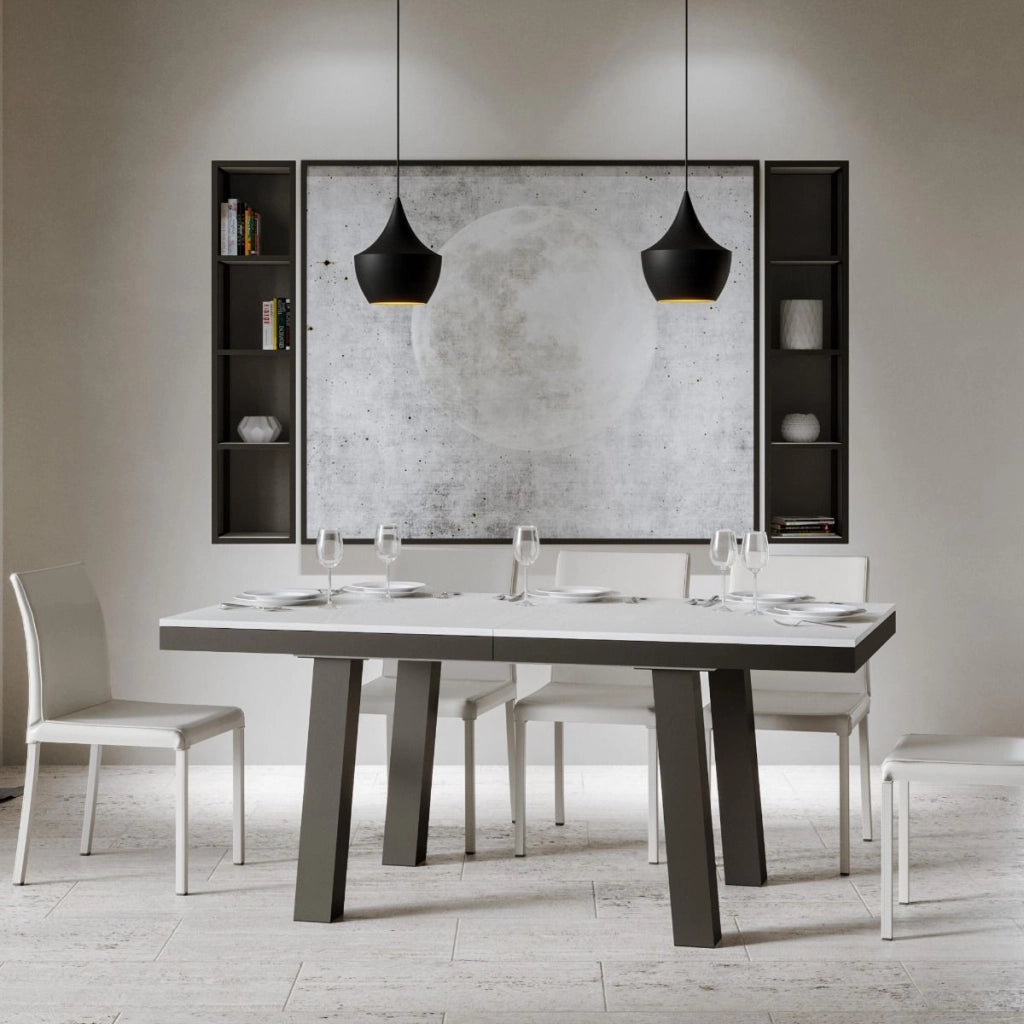 Tavolo Allungabile 180-284x90x80 cm Bridge Evolution Bianco Frassino