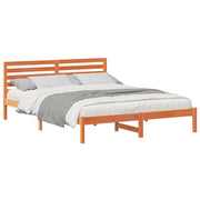 Letto matrimoniale | Letto per adulti | Struttura del letto Marrone cerato 160 x 210 cm Pino massello